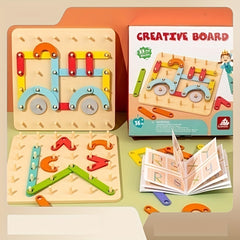 Montessori Letter Number Building Blocks Shape Matching Toys