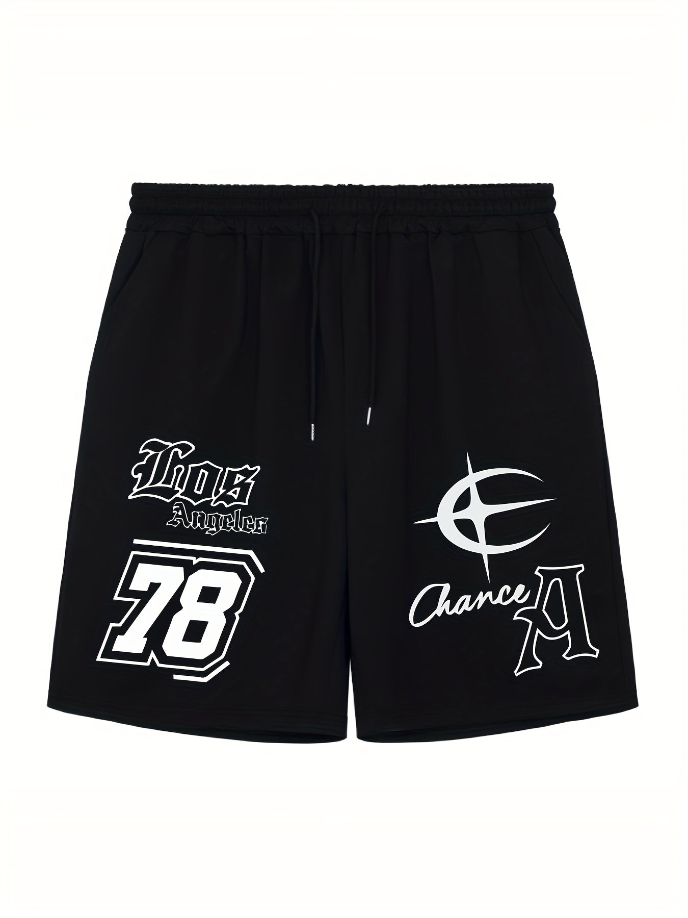 LA 198 Comfy Shorts Men's Casual Stretch Elastic Waist Drawstring Shorts