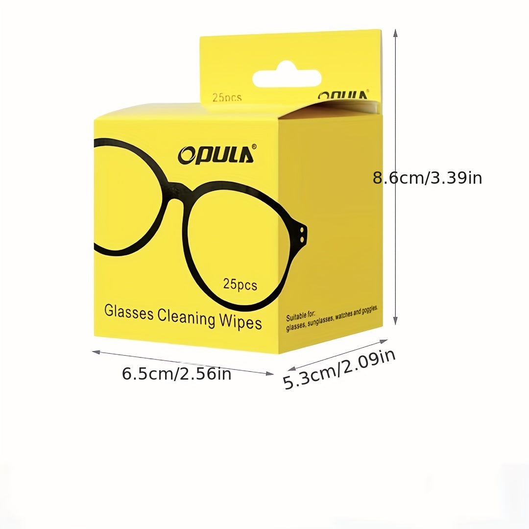 25pcs Anti Fog Cleaning Wipes for Glasses & Screens
