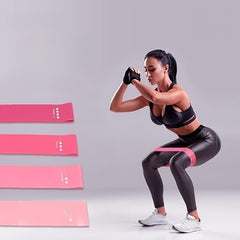 1pc Pink Yoga Resistance Stretch Band TPE Butt Slimming Hip Training Ring