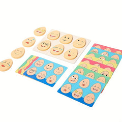 Wooden Expression Matching Game for Kids
