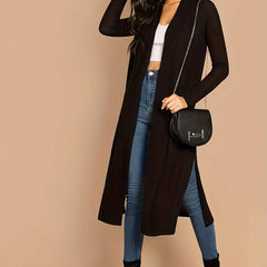 Boho Long Sleeve Side Split Cardigan for Women
