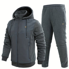 Men's Active Hooded Jacket & Stretch Pants Set