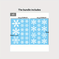 Snowflake Christmas Stickers Window Decoration Holiday Party Supplies