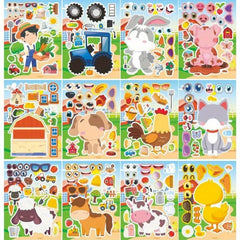 Farm Animal Stickers DIY Face Changing Stickers Party Favors