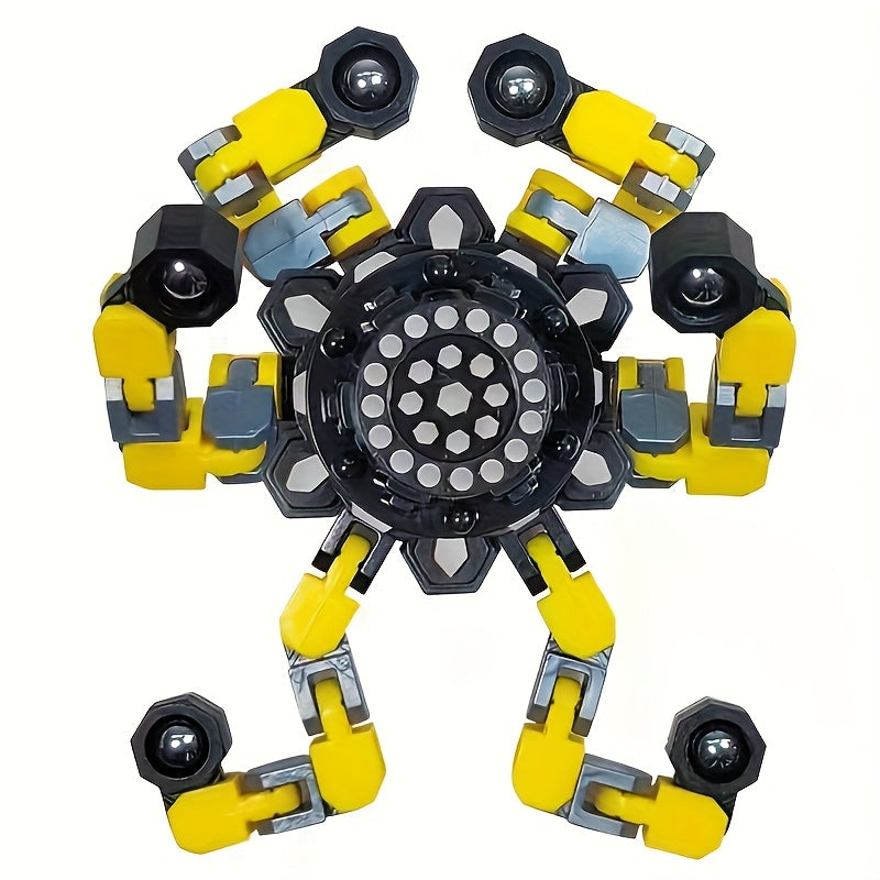 2pcs Transformable Fidget Spinner Toys for Kids Colorful Durable Plastic