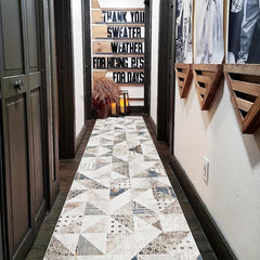 Geometric 2'X10' Runner Rug Abstract Laundry Room Stain Resistant Kitchen Mat