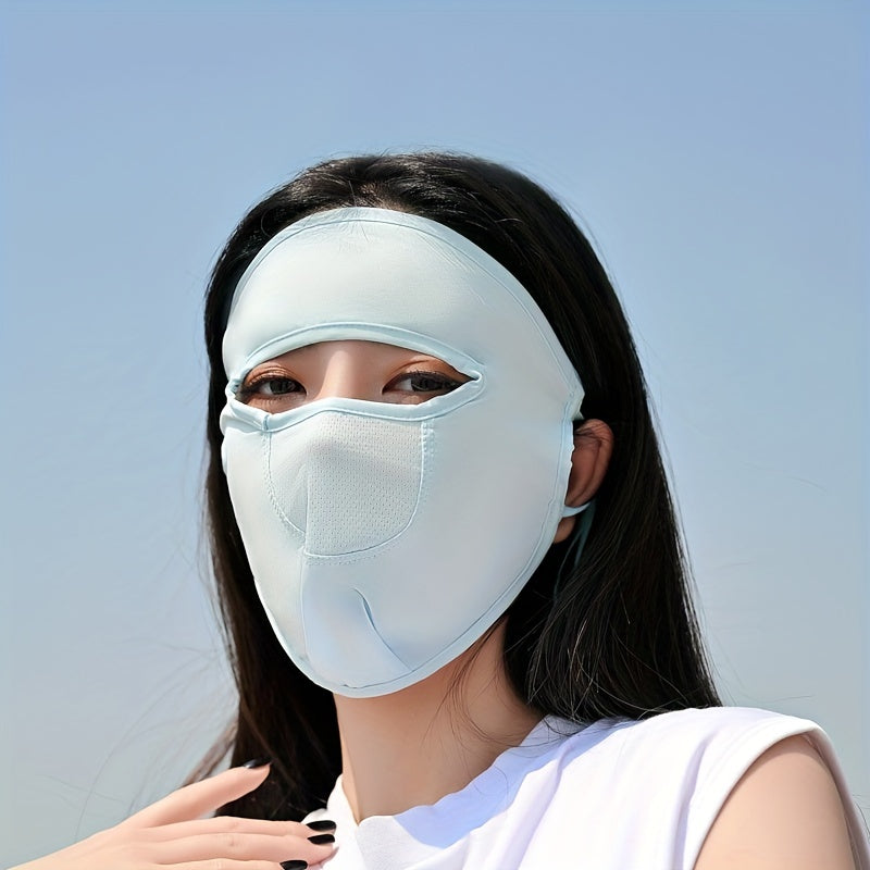 Sunproof Face Mask Elastic Ice Silk Mesh Breathable UV Protection