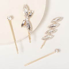 4pcs Rhinestone Metal Hair Clip Hair Accessories For Women