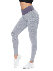 Textured High Waisted Sports Leggings