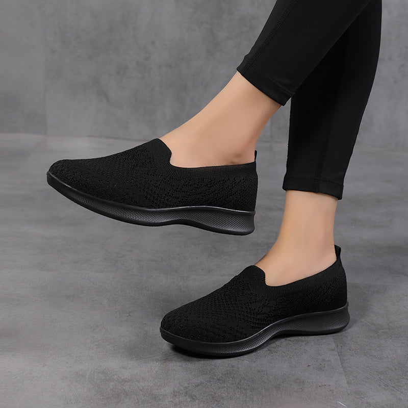 Women's Lightweight Woven Sneakers Slip-on Sports Shoes