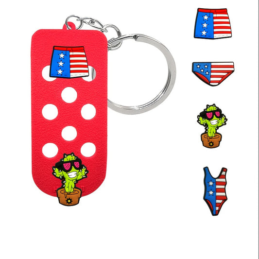 Silicone DIY Keychain Cartoon Party Decoration Widgets Children's Accessories