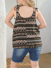 Geometric Print Boho Cami Top