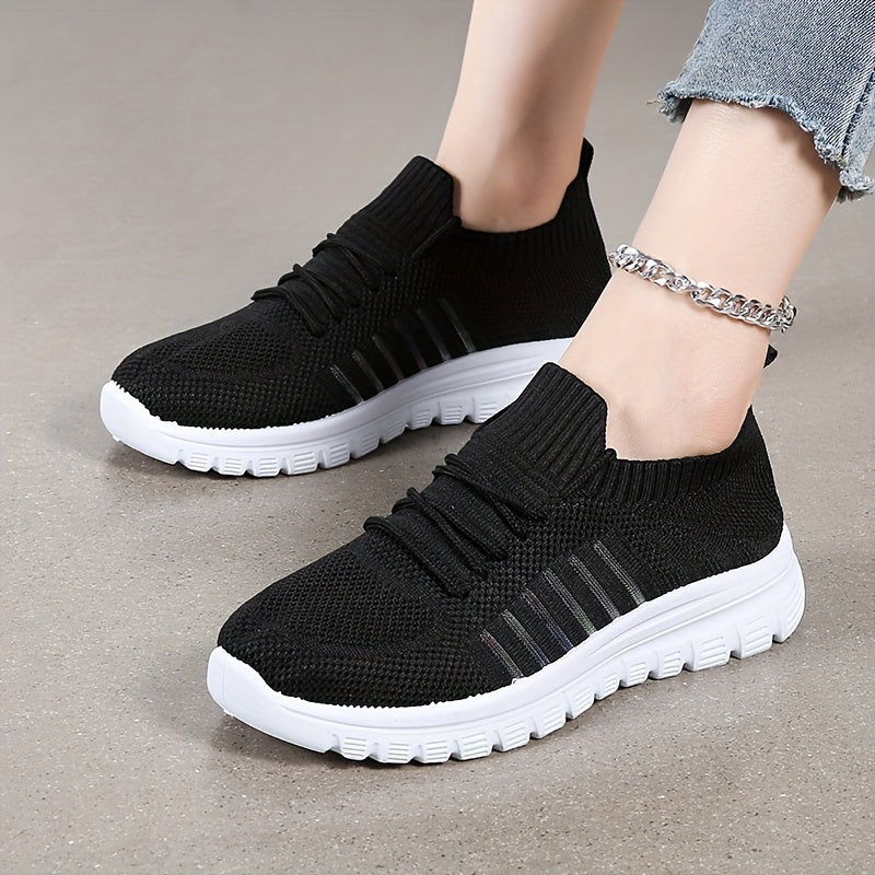 Mesh Lace-up Athletic Sneakers Outdoor Running Shoes Non-slip Tennis Shoes