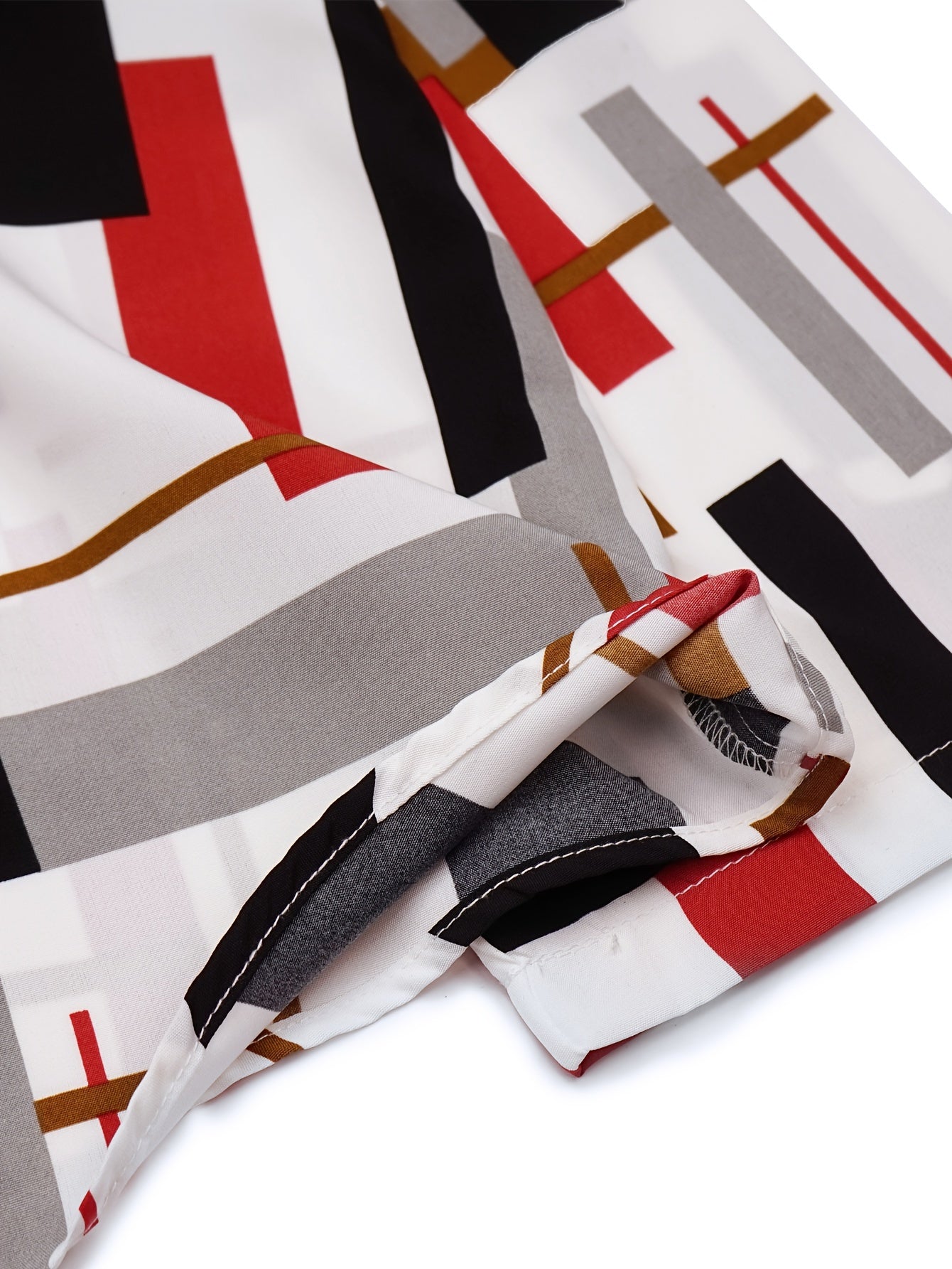 Stripe Print V Neck Blouse