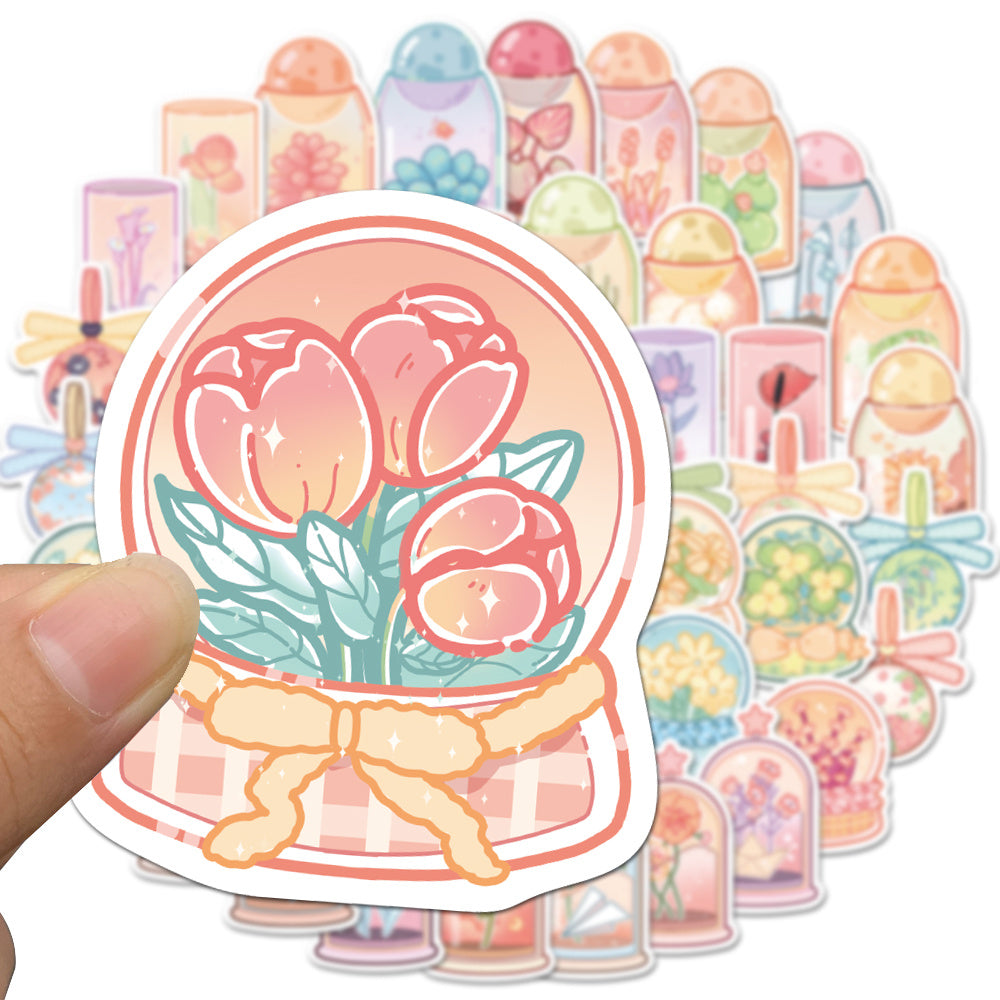 50pcs Flower Club Graffiti Waterproof Stickers
