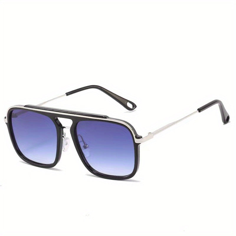 Men's Square Frame Vintage Toad Sunglasses Casual Sun Glasses
