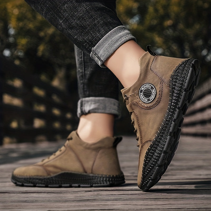 Men's Vintage High Top Lace Up Boots