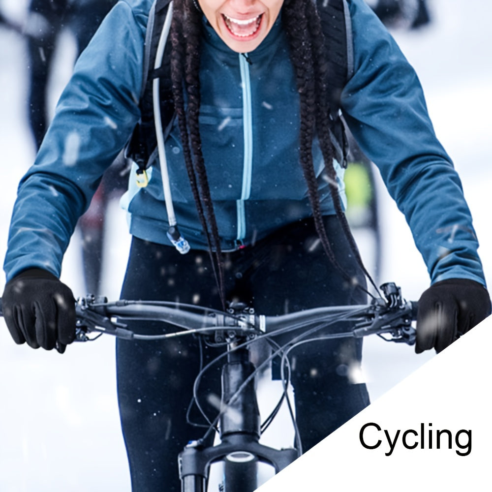 Polar Fleece Winter Cycling Gloves Warm Outdoor Gloves