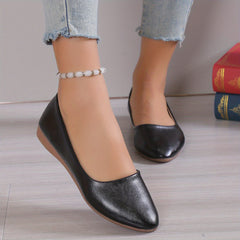 Women's Pointed Toe Ballet Flats Soft Slip-On Shoes