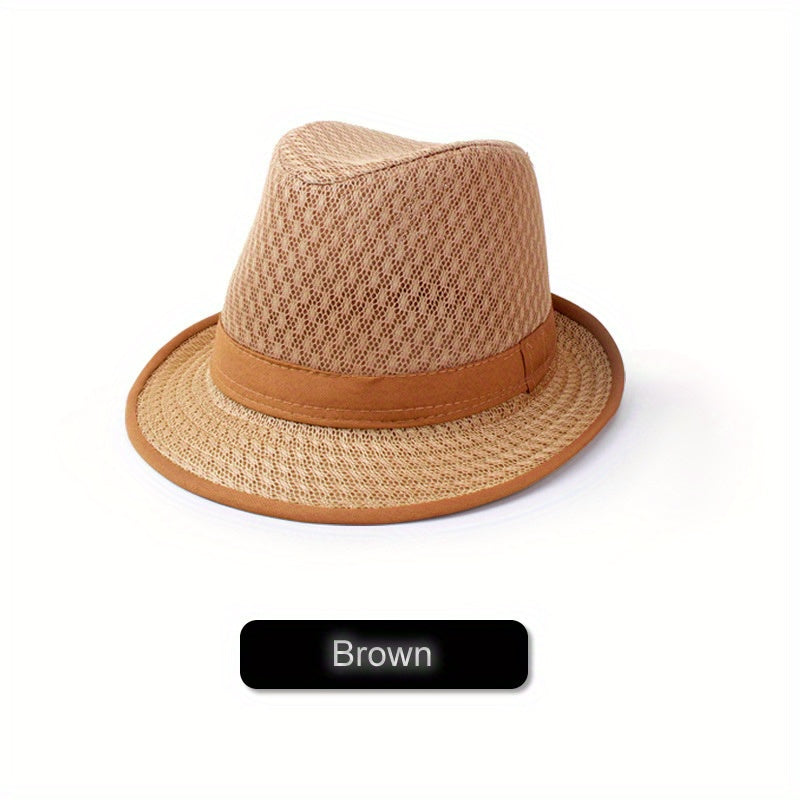 Stay & Stylish Summer Cowboy Fedora Hat Breathable & Jazz y