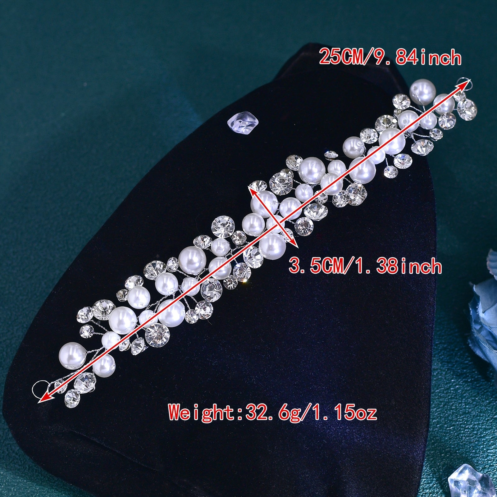 Pearl & Rhinestone Bridal Headband for Weddings