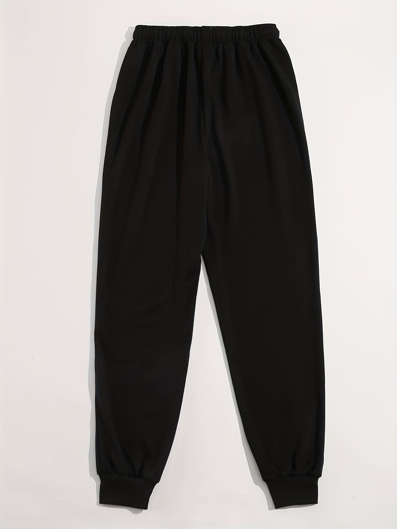 Casual Sports Sweatpants Women's Plus Mouth Print Drawstring Loose Fit