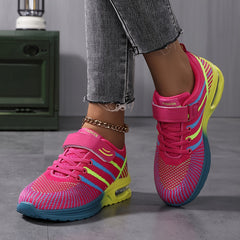 Women's Breathable Running Shoes Hook & Loop Fastener Athletic Sneakers
