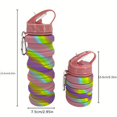 Portable Camo Water Cup Silicone Telescopic Sports Bottle