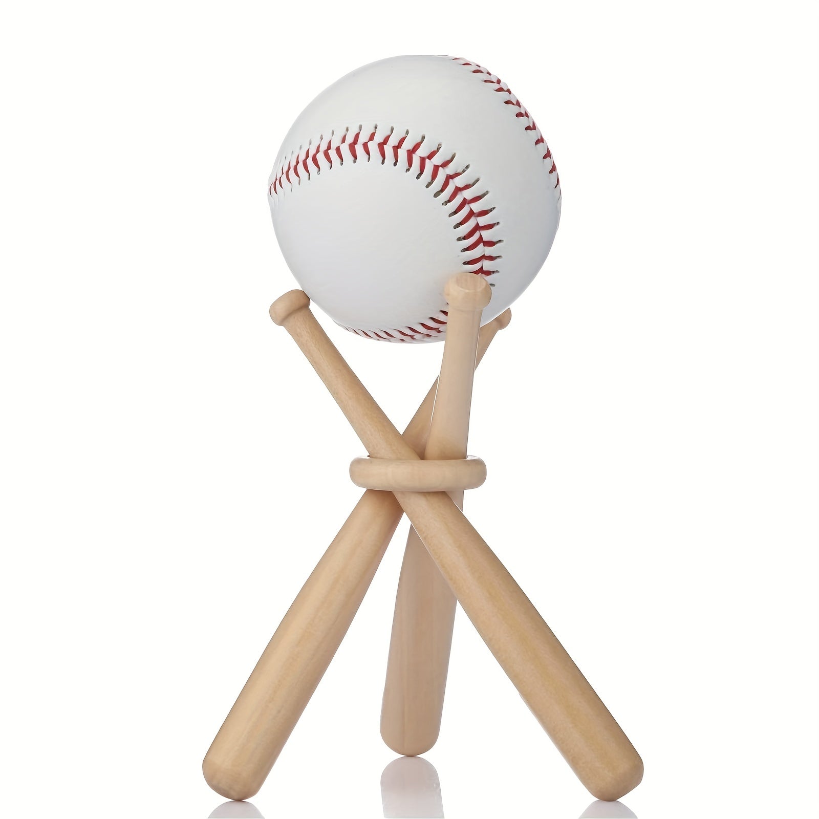 Wooden Baseball Bat Display Stand Holds 1 Baseball