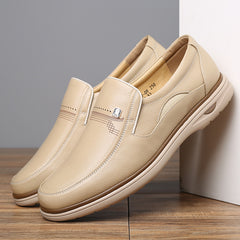 LAORENTOU Men's Leather Slip On Oxfords