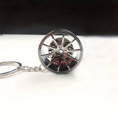 Metal Wheel Tire Keychain Pendant for Car Keys Backpacks Wallets