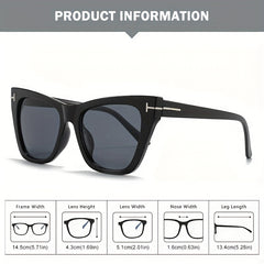 Vintage Cat Eye Sunglasses Large Frame Stylish UV400 Sunshade Eyewear
