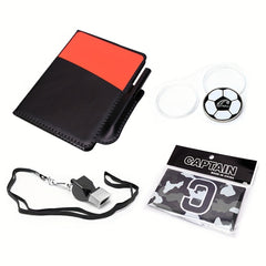 Football Referee Package with Red and Yellow Cards, Whistle, and Bag