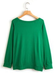 Letter Print Pullover Sweatshirt Long Sleeve Crew Neck for Fall & Winter