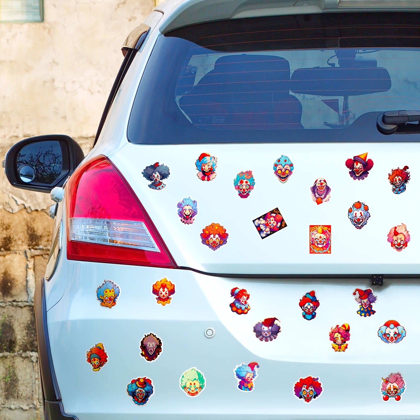 50pcs Funny Clown Graffiti Stickers Laptop Helmet DIY Waterproof Stickers