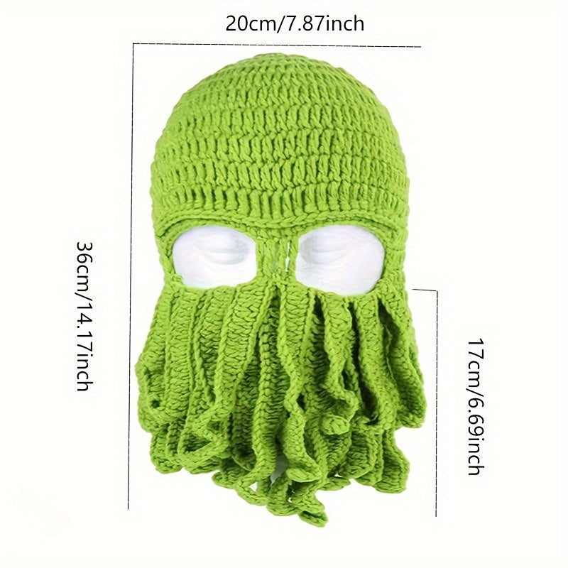 Funny Octopus Knit Hat for Fall Winter Outdoor