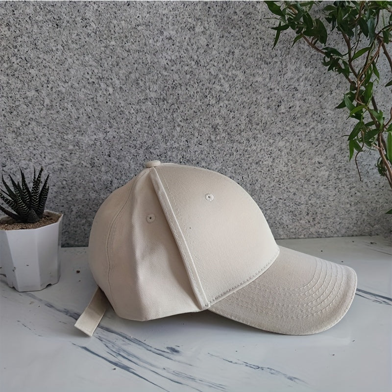 Solid Baseball Cap Adjustable Unisex Dad Hats Casual Sun Hat