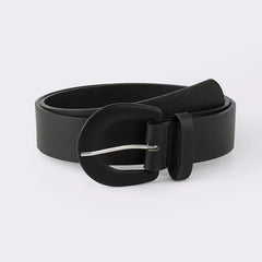 D Shape Buckle Belt Pu Leather for Women Girls