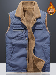 Men's Thermal Lapel Vest for Autumn Winter