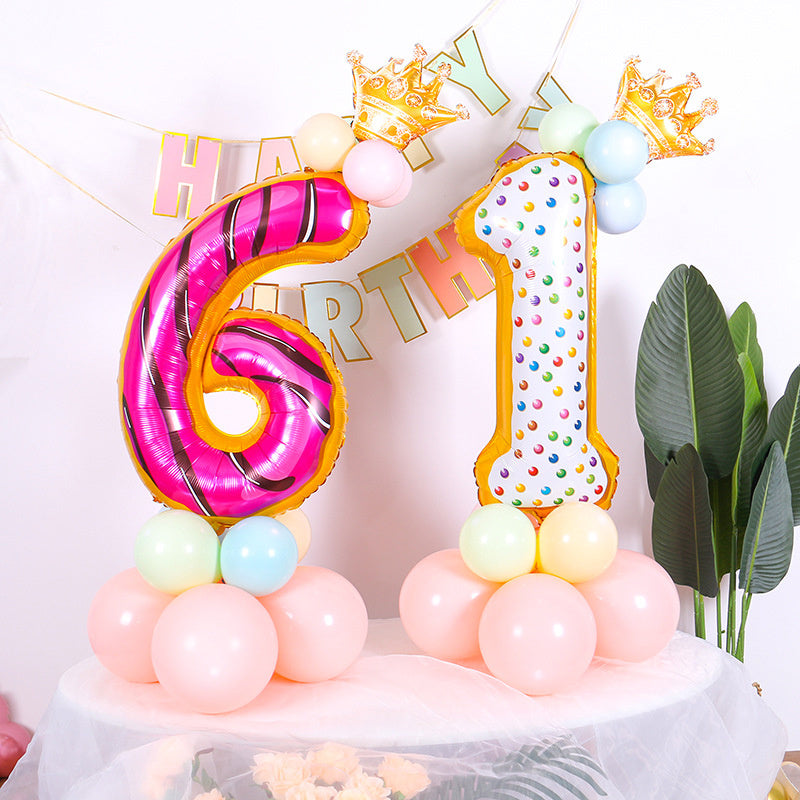 1pc Animal Number Aluminum Balloon Gift
