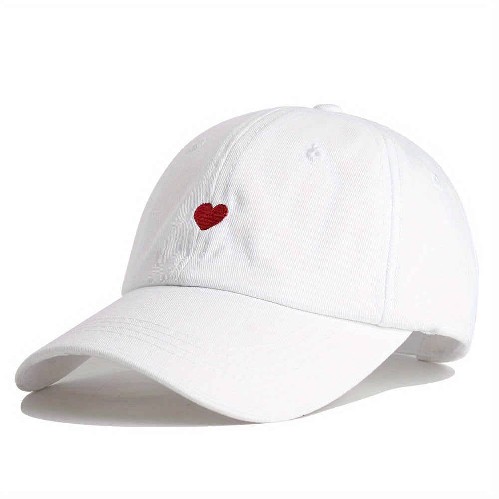 Red Heart Baseball Cap Adjustable Men's Hat