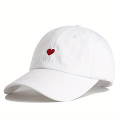 Red Heart Baseball Cap Adjustable Men's Hat