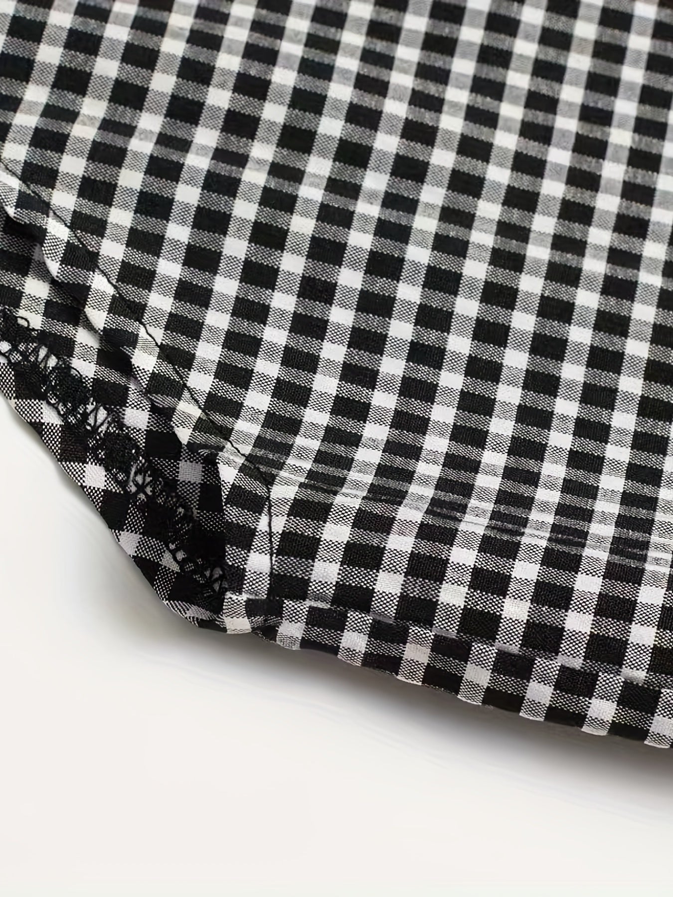 Plaid Print Dual Pockets Overall Jumpsuit