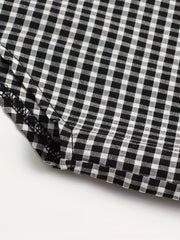Plaid Print Dual Pockets Overall Jumpsuit