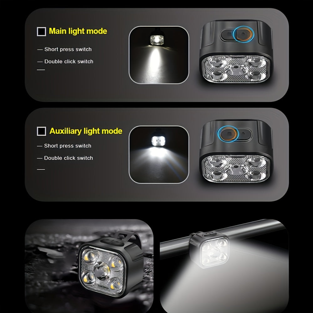 Rechargeable Bike Lights Set Waterproof Front Back Taillight
