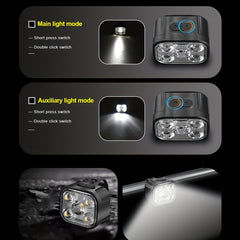 Rechargeable Bike Lights Set Waterproof Front Back Taillight