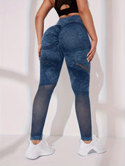 4pcs Hollow Fitness Butt Lifting Leggings High Waist Yoga Tight Pants