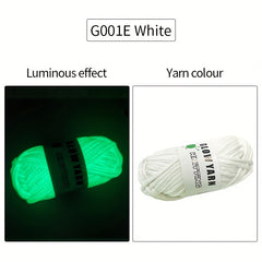 Polyester Glow in the dark Filler Yarn for DIY Knitting 50g pc