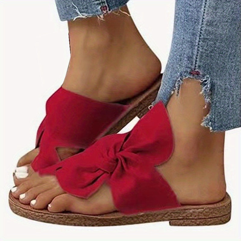 Stylish Non Slip Bowknot Flat Sandals Women's Slippers